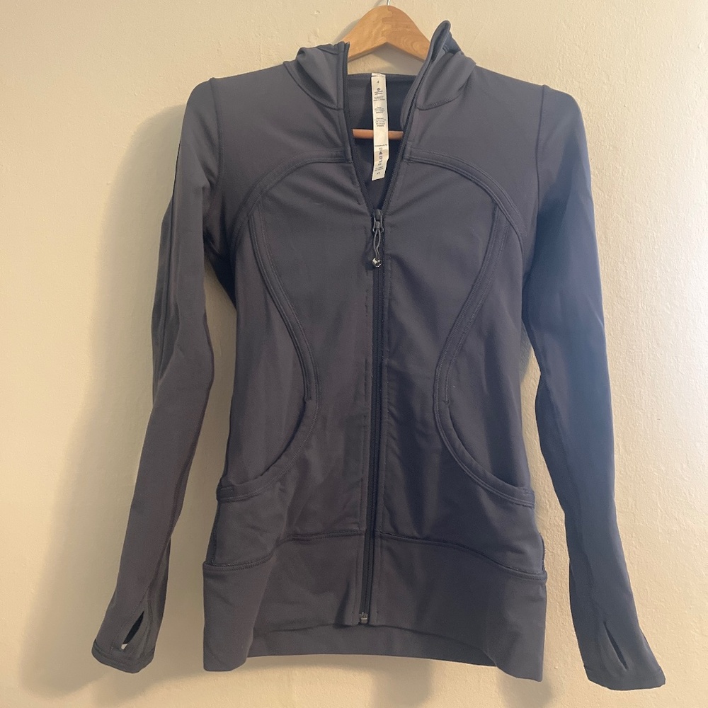 Dark Gray Lululemon Full Zip Athletic Jacket